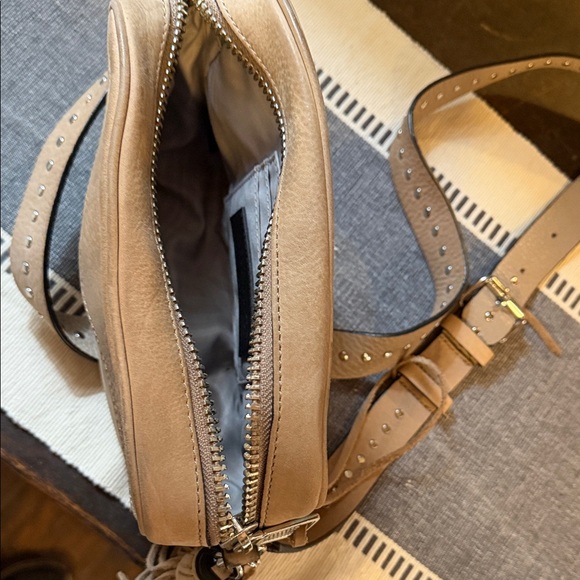 Rebecca Minkoff Taupe Leather Crossbody with Tassel - Picture 3 of 4